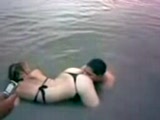 Latina Gets Surprised In The River From Behind